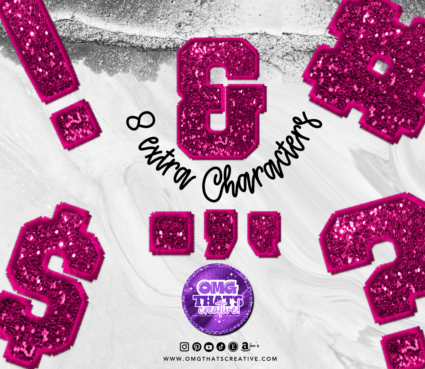 Pink Glitter Sports Alphabet Font