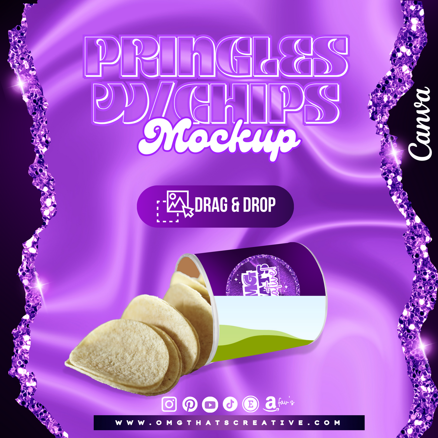 Pringles Can Mockup (w/chips)