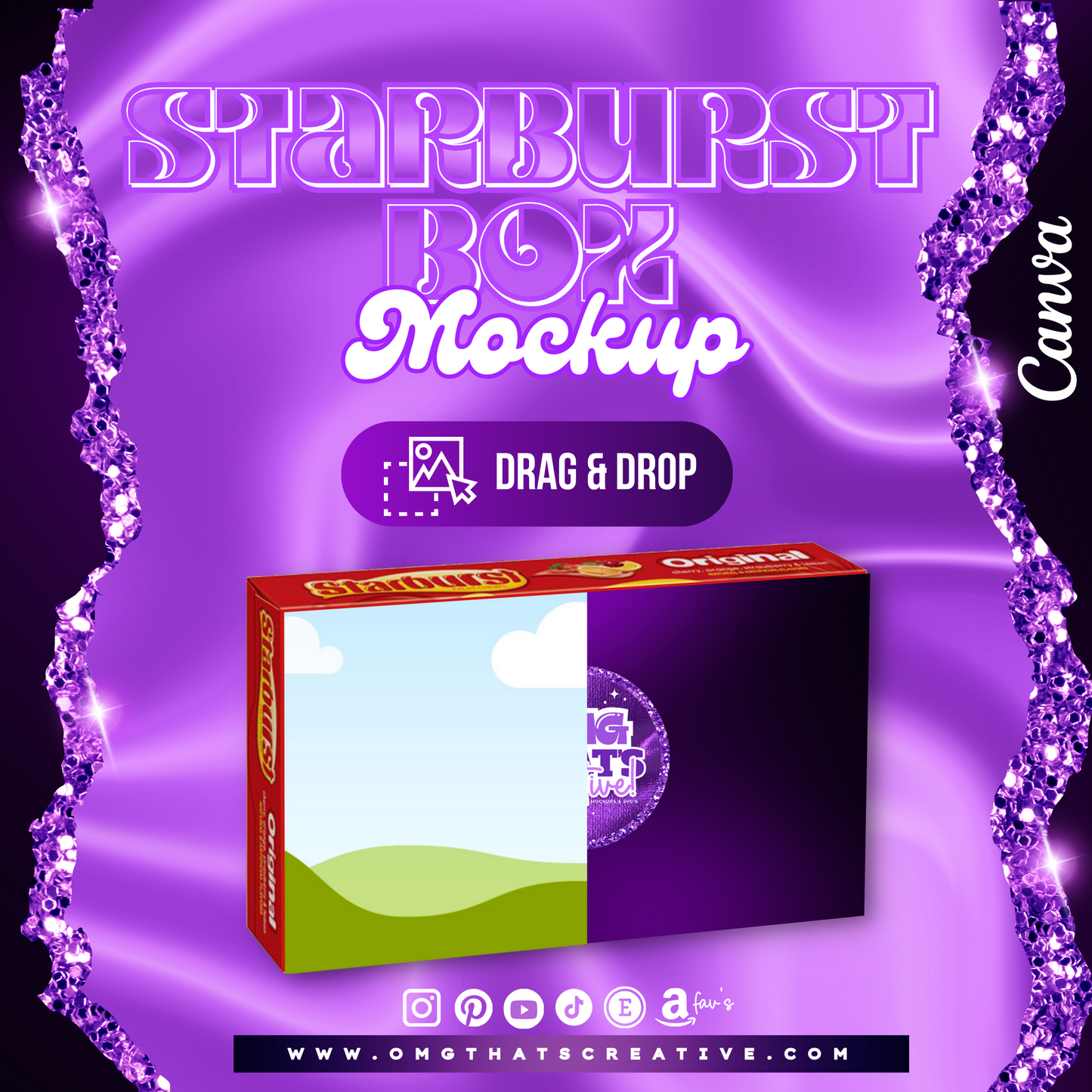 Starburst Box Mockup