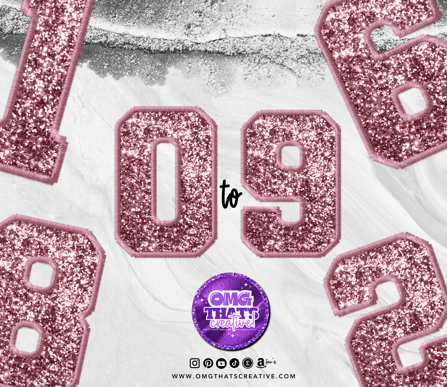 Rose Gold Glitter Alphabet Sports Font