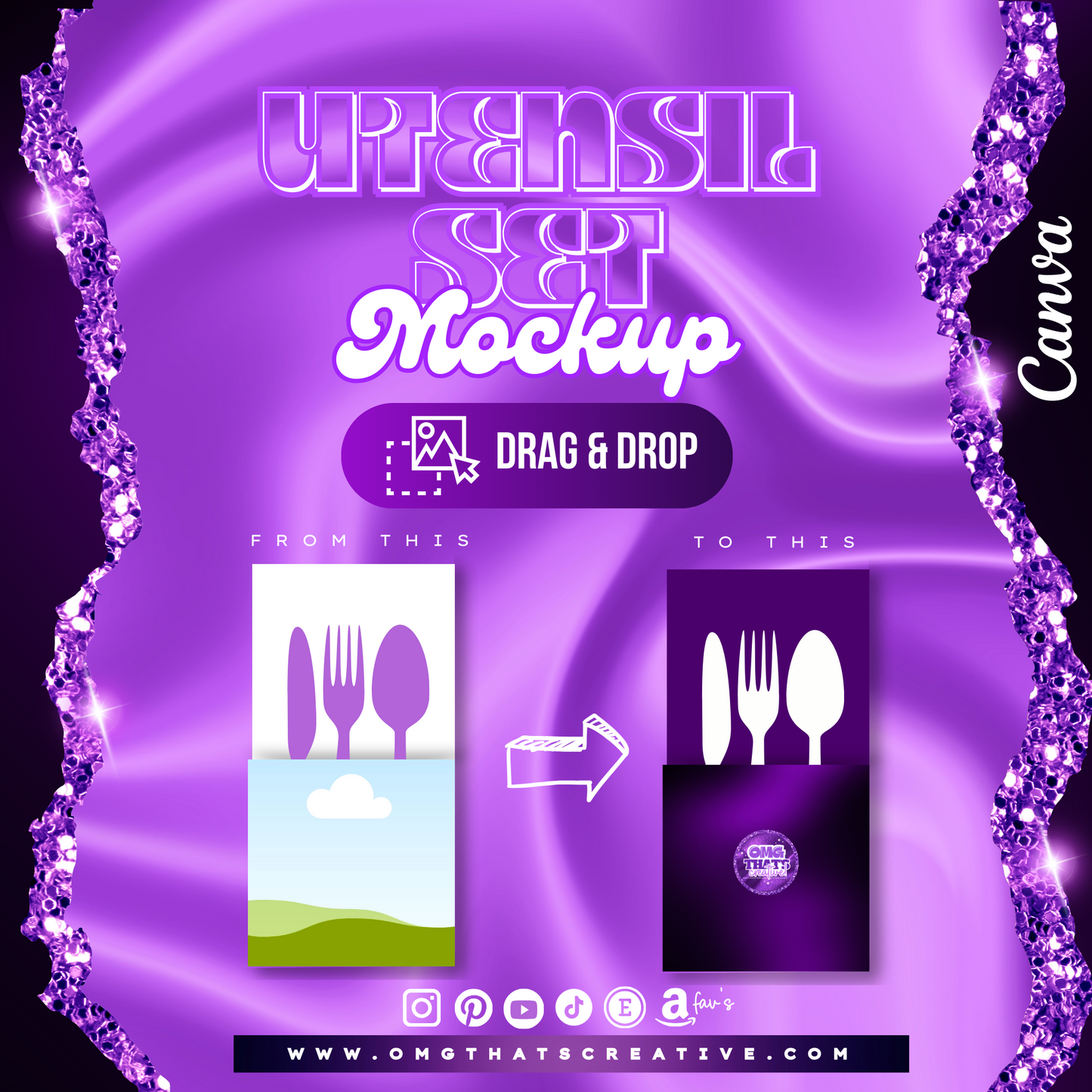 Utensil Set Mockup