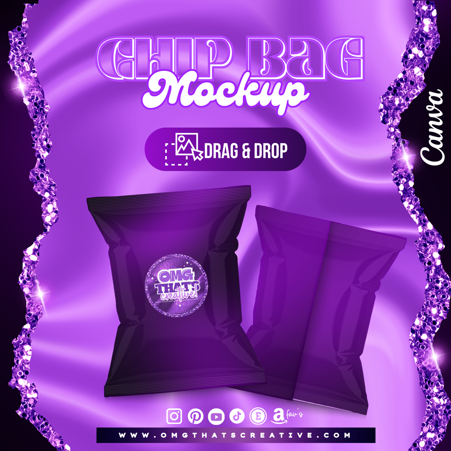 Chip Bag Mockup (Front & Back)