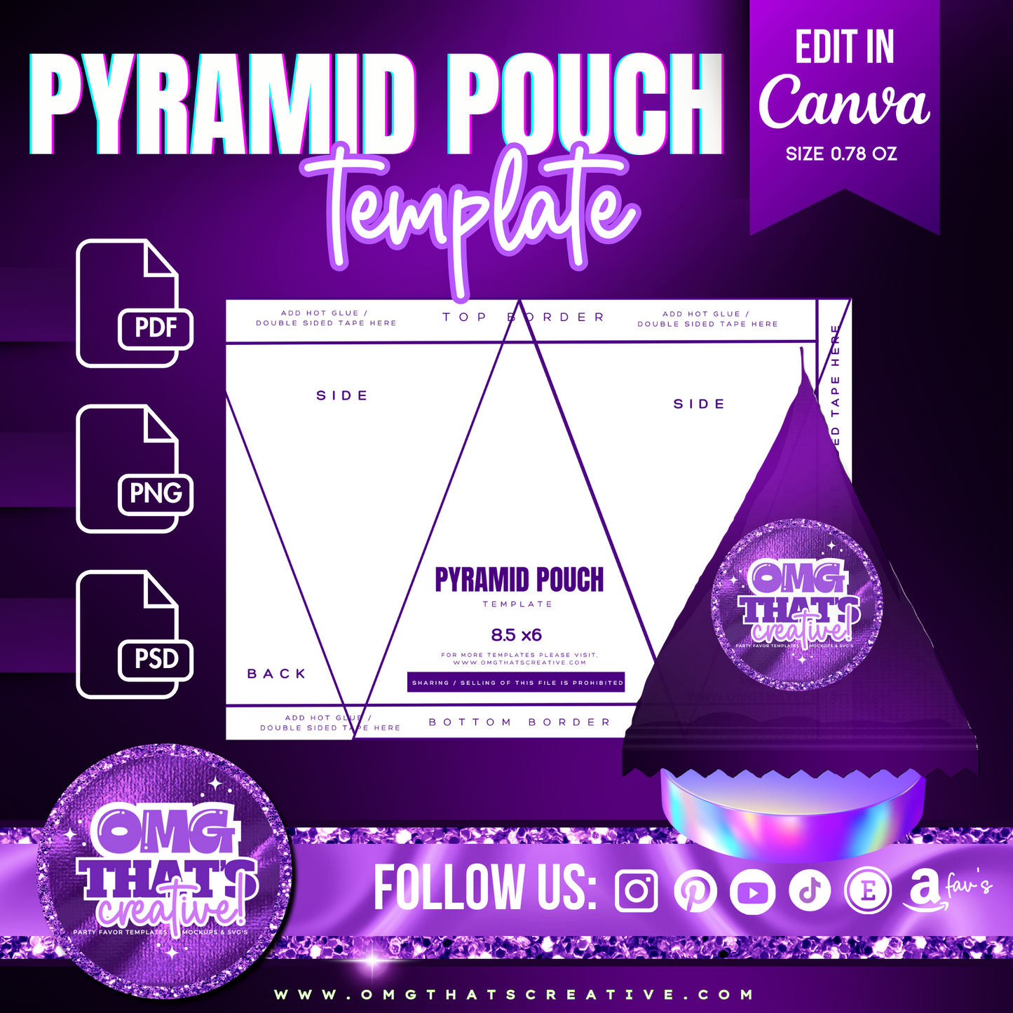 Pyramid Pouch Template