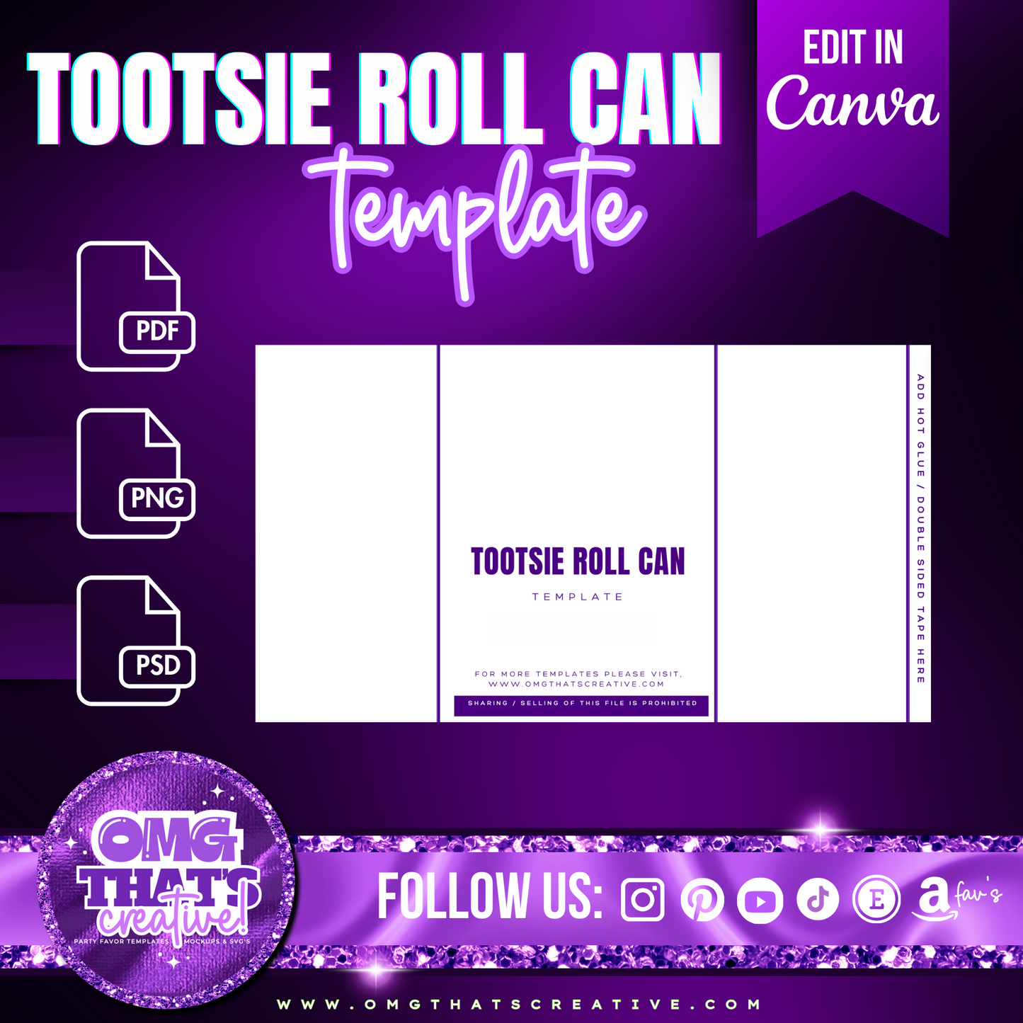 Tootsie Roll Can Template