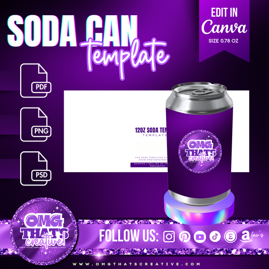 12oz Soda Template