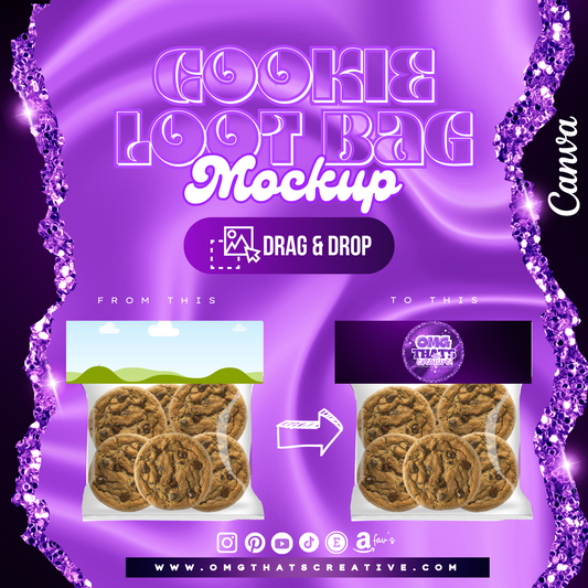 Cookie Loot Bag Mockup