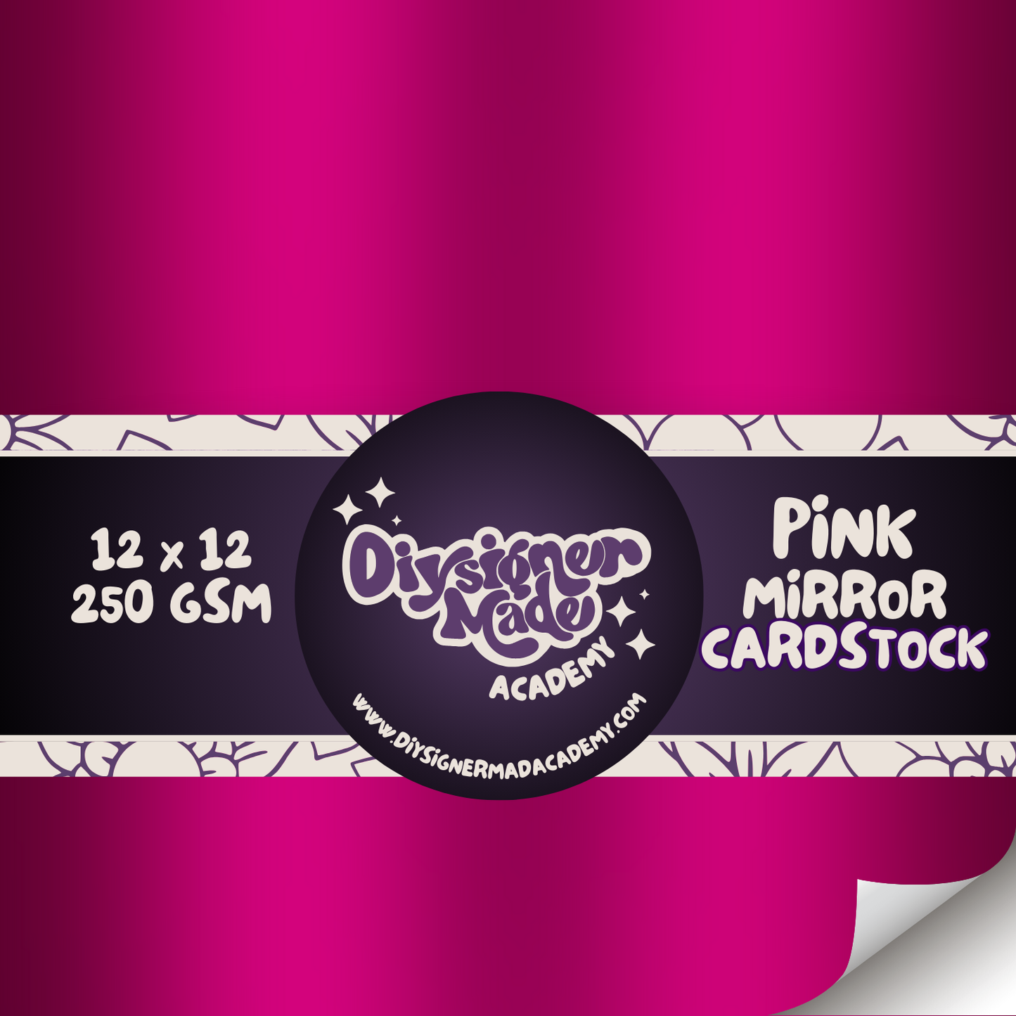 Pink Mirror Cardstock