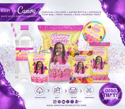 Easter Party Favor Bundle (Pink Girl Peeps Marshmallow)