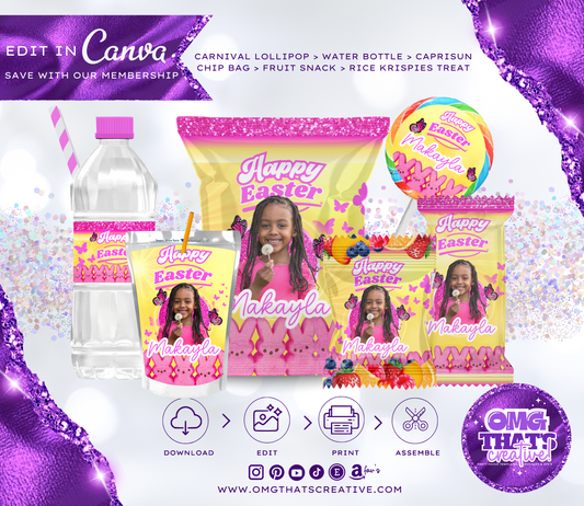 Easter Party Favor Bundle (Pink Girl Peeps Marshmallow)