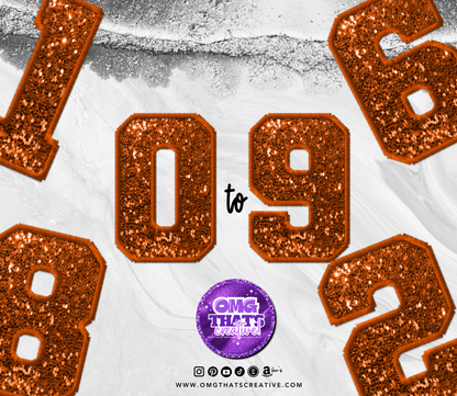 Orange Glitter Alphabet Font