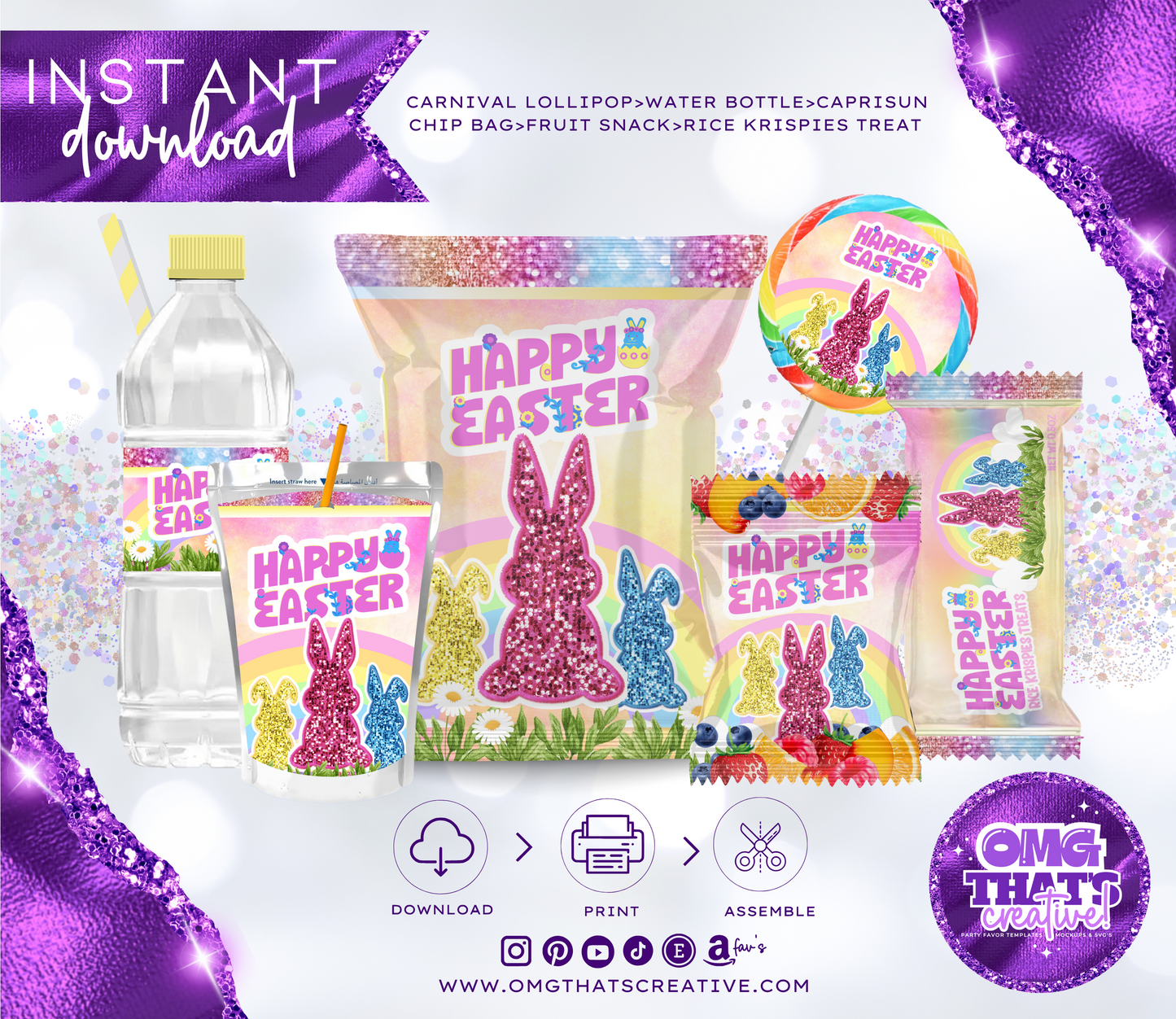 Glitter Bunnies Easter Bundle