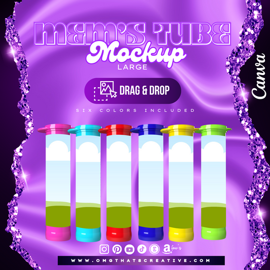 Mini M&M's Large Tube Mockup