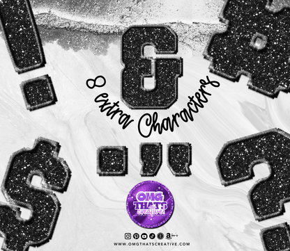 Black Glitter Alphabet Font