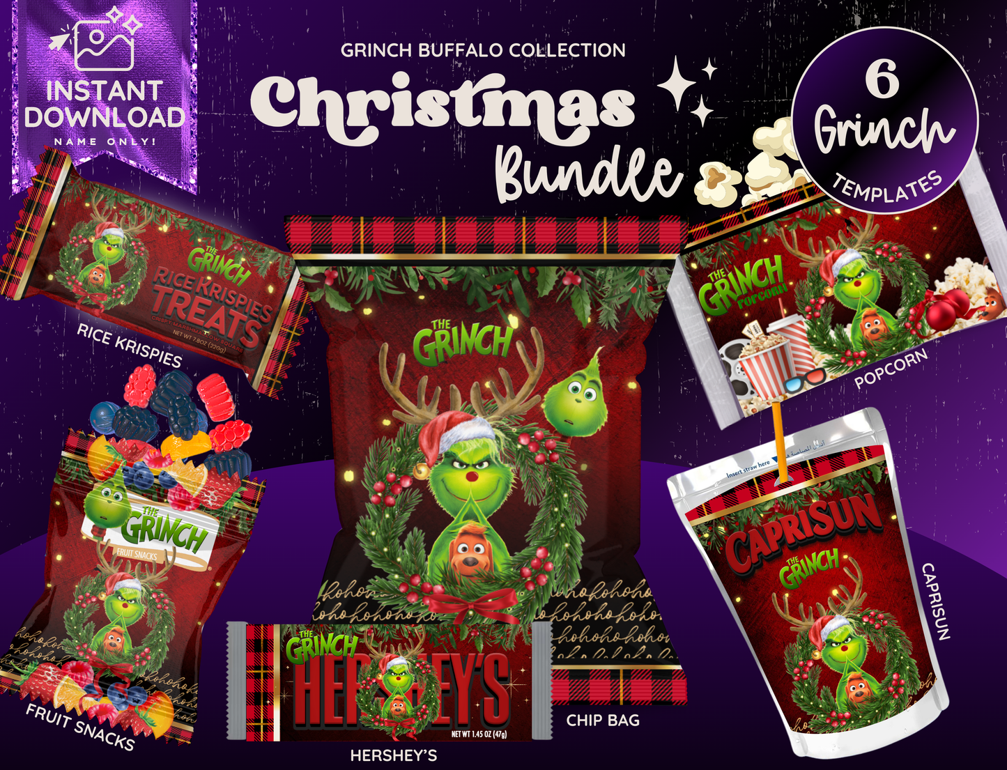 Grinch Buffalo Christmas Bundle
