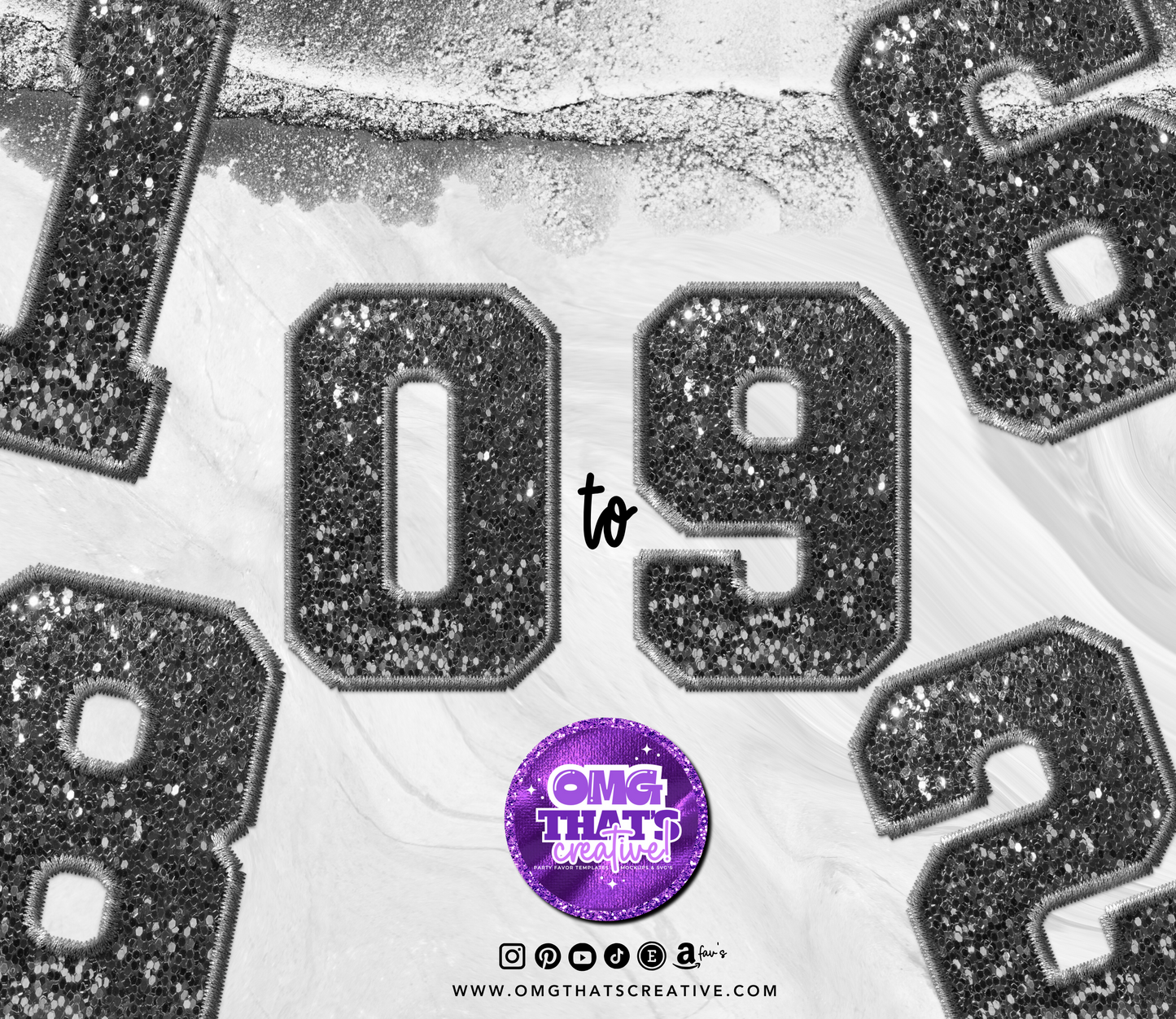 Grey Glitter Alphabet Sports Font