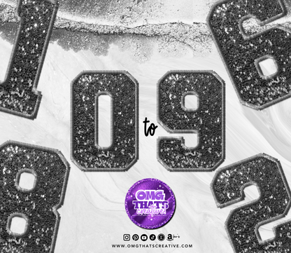 Grey Glitter Alphabet Sports Font