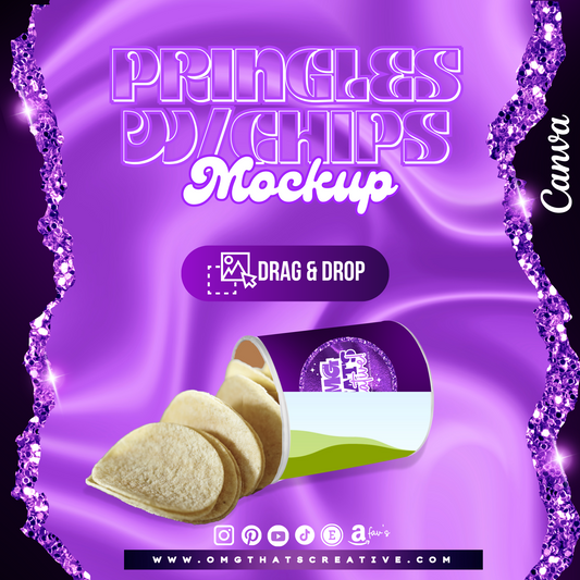 Pringles Can Mockup (w/chips)