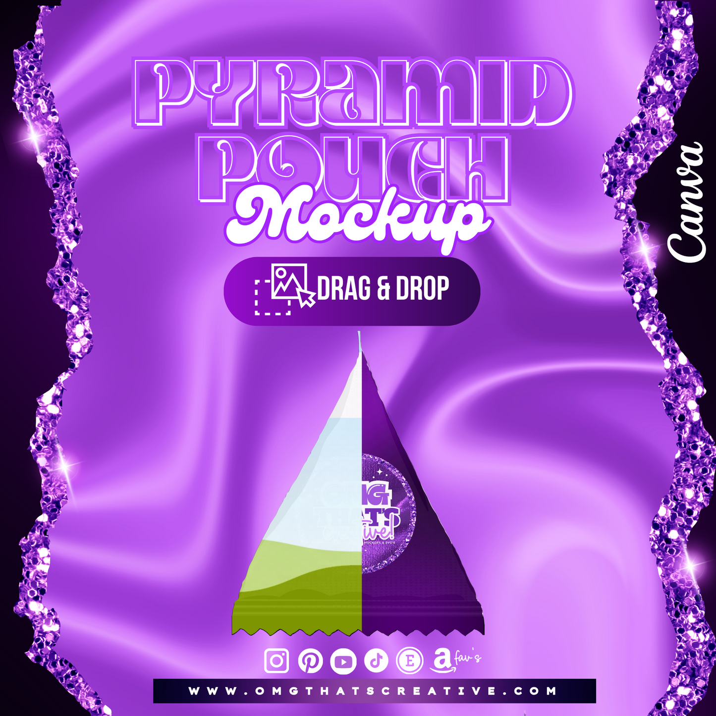 Pyramid Pouch Mockup
