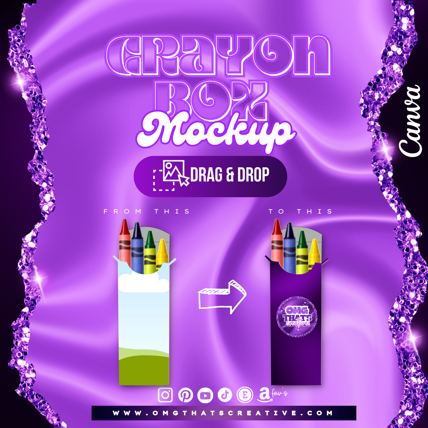 Crayon Box (4 count) Mockup