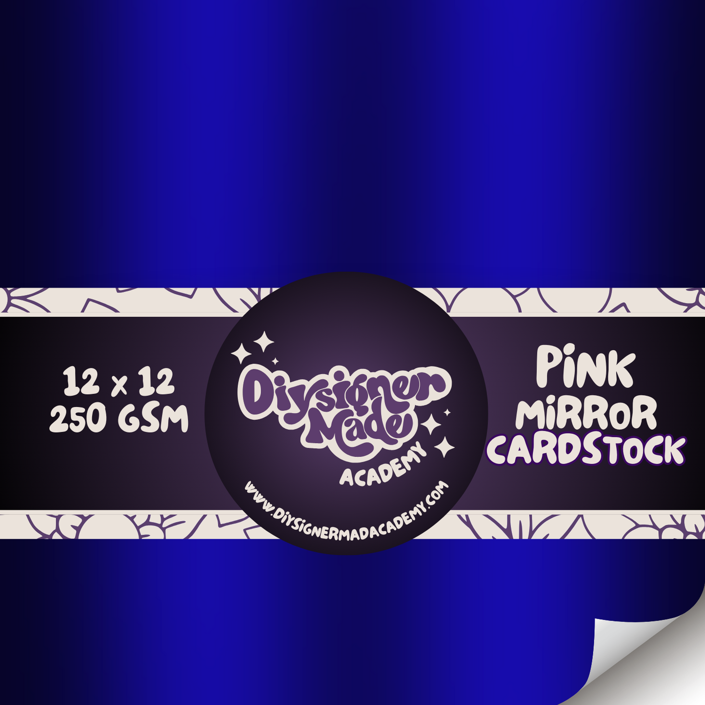 Blue Mirror Cardstock