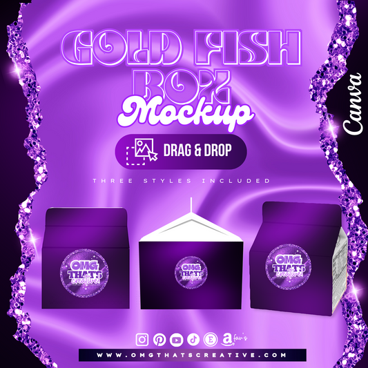 Gold Fish Box Mockup