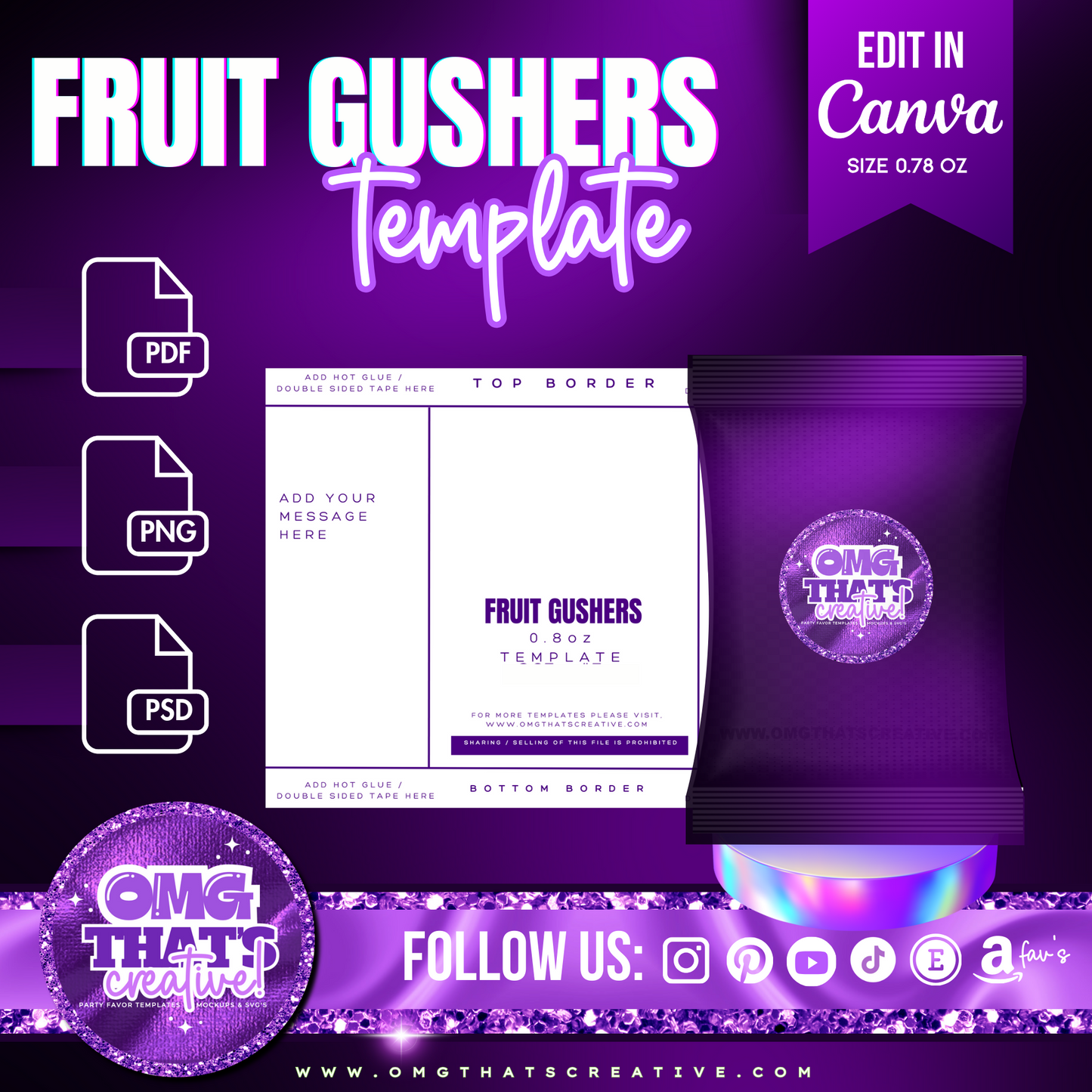 Fruit Gushers Template