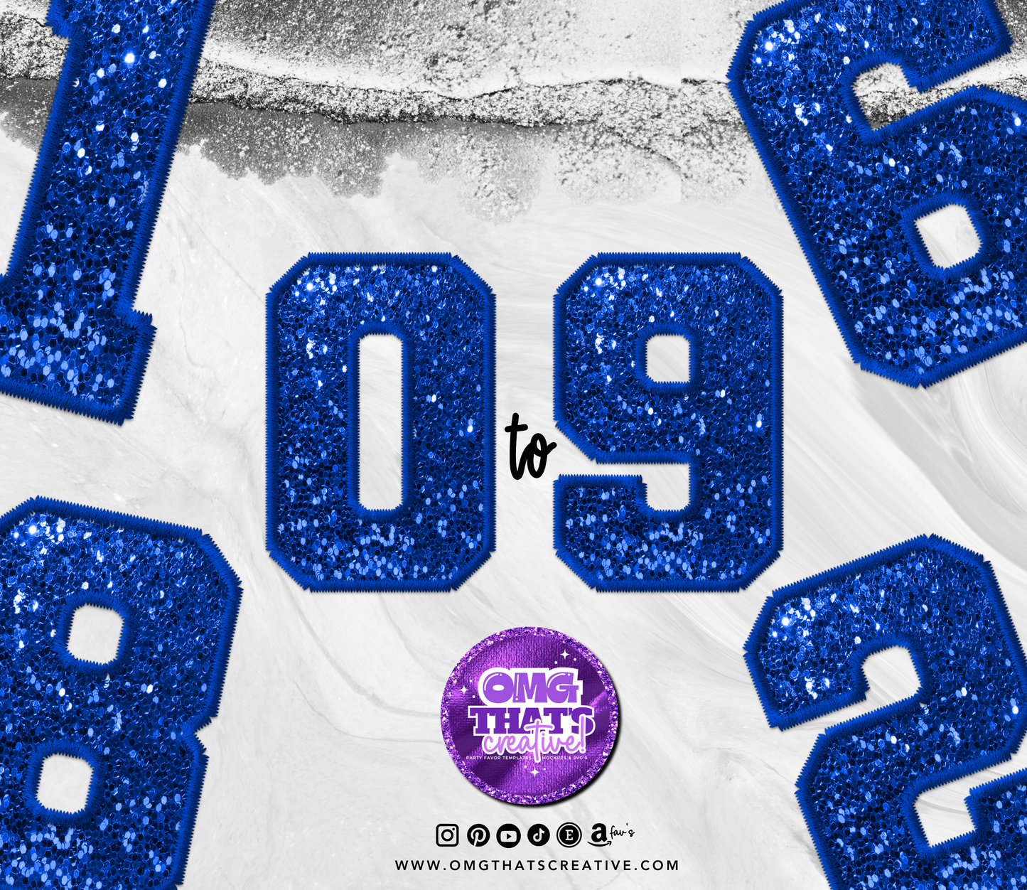 Blue Glitter Alphabet Sports Font