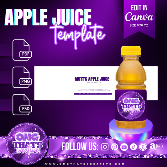 8oz Mott's Apple Juice Template