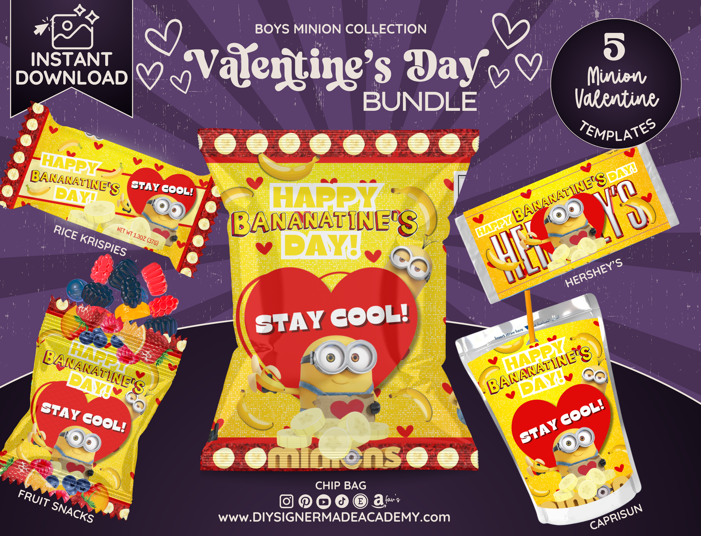 Minion Yellow Boy's Valentine Bundle