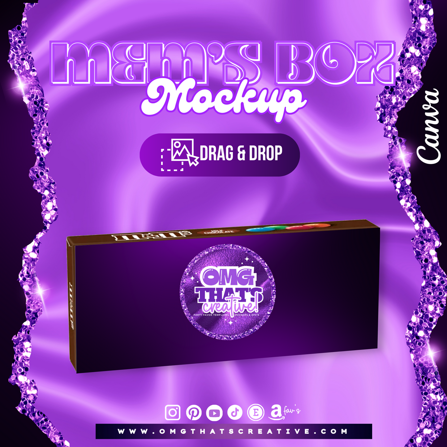Plain M&M's Box Mockup