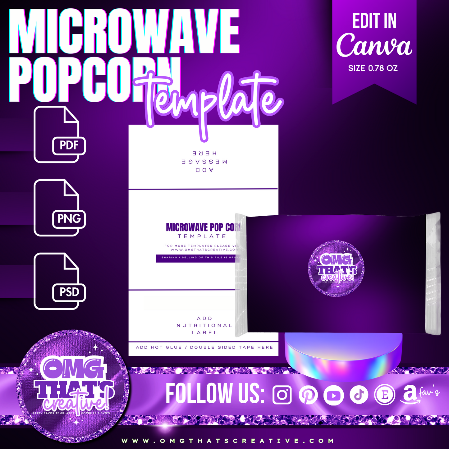 Microwave Popcorn Template