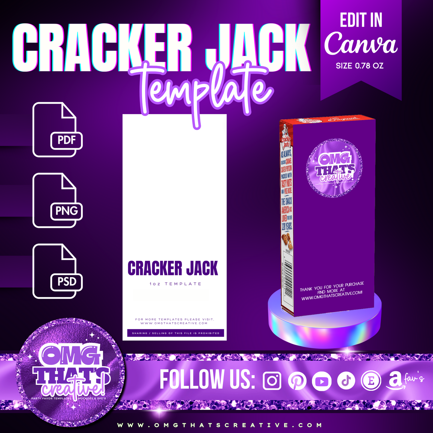 Cracker Jack Box Template