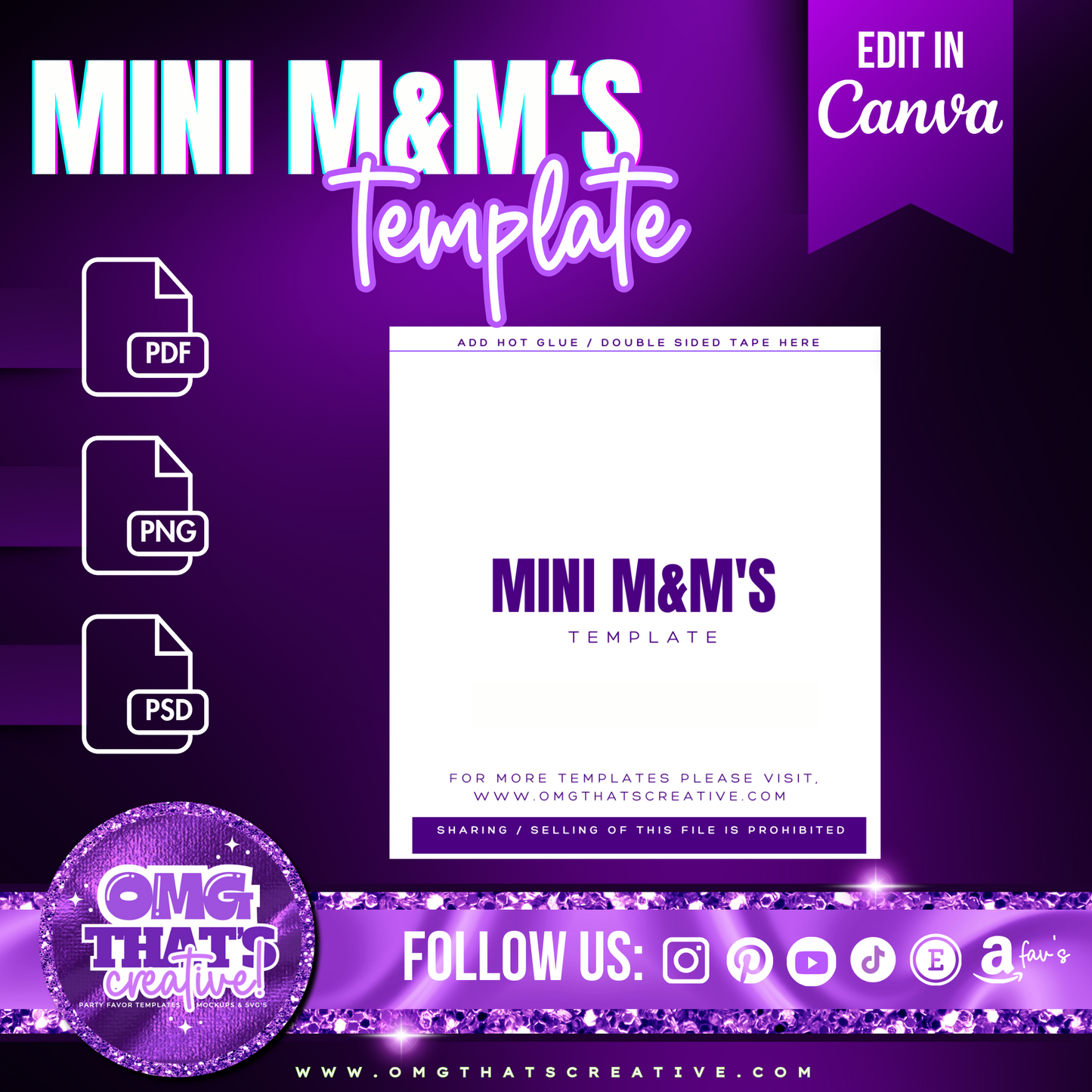 Mini M&M's Tube Template