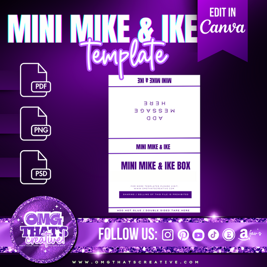 Mini Mike & Ike Box Template