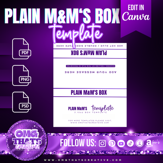 Plain M&M's Box Template