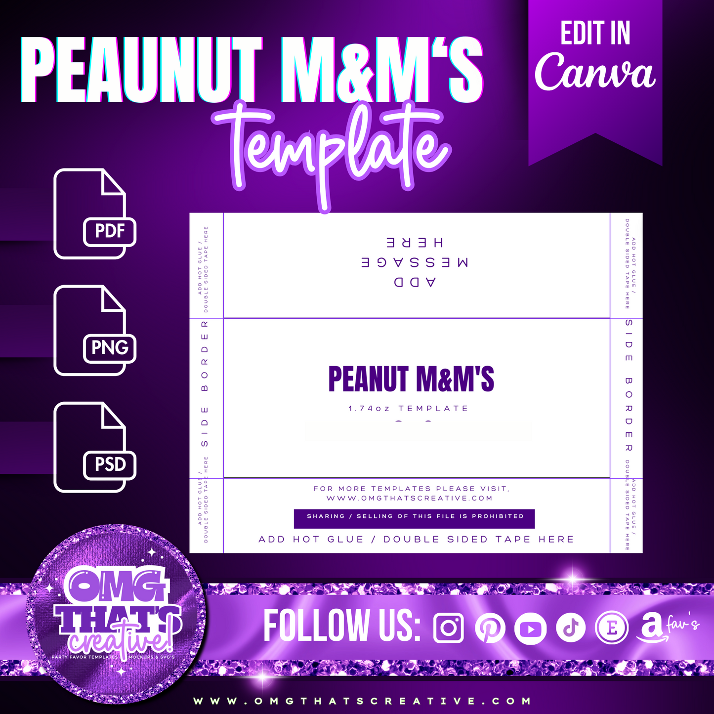 Peanut M&M's Template