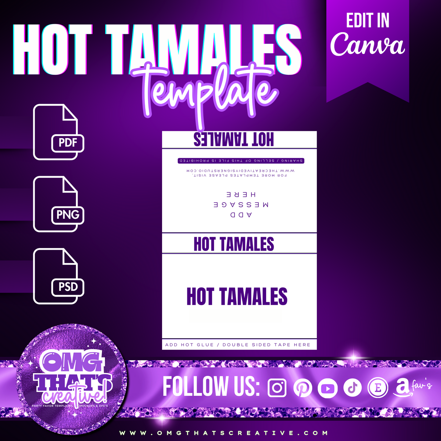 Hot Tamales Box Template