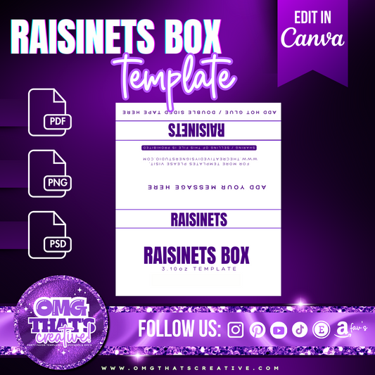 Raisinets Box Template