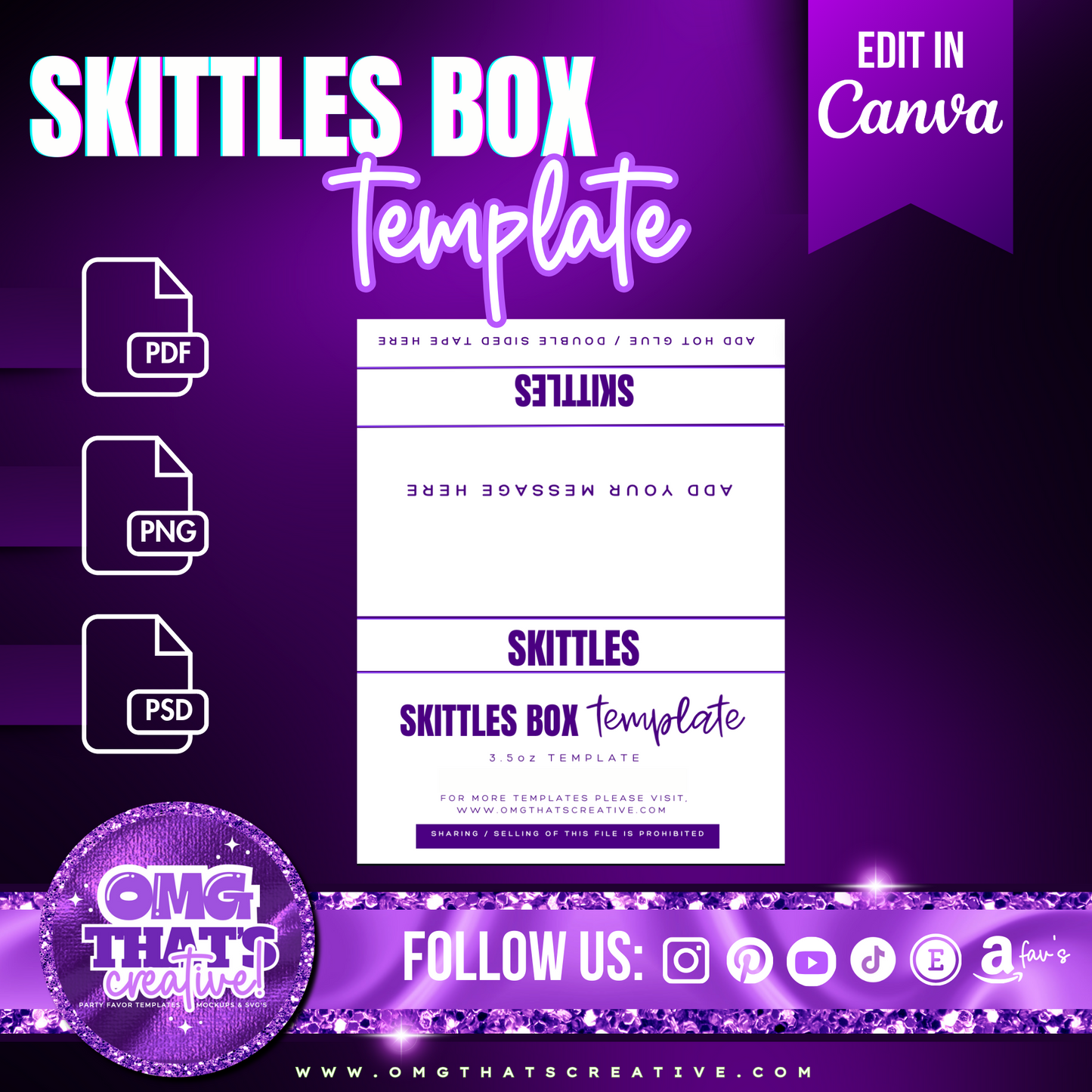 Skittles Box Template