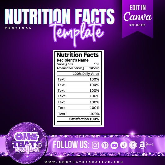 Nutritional Facts Template