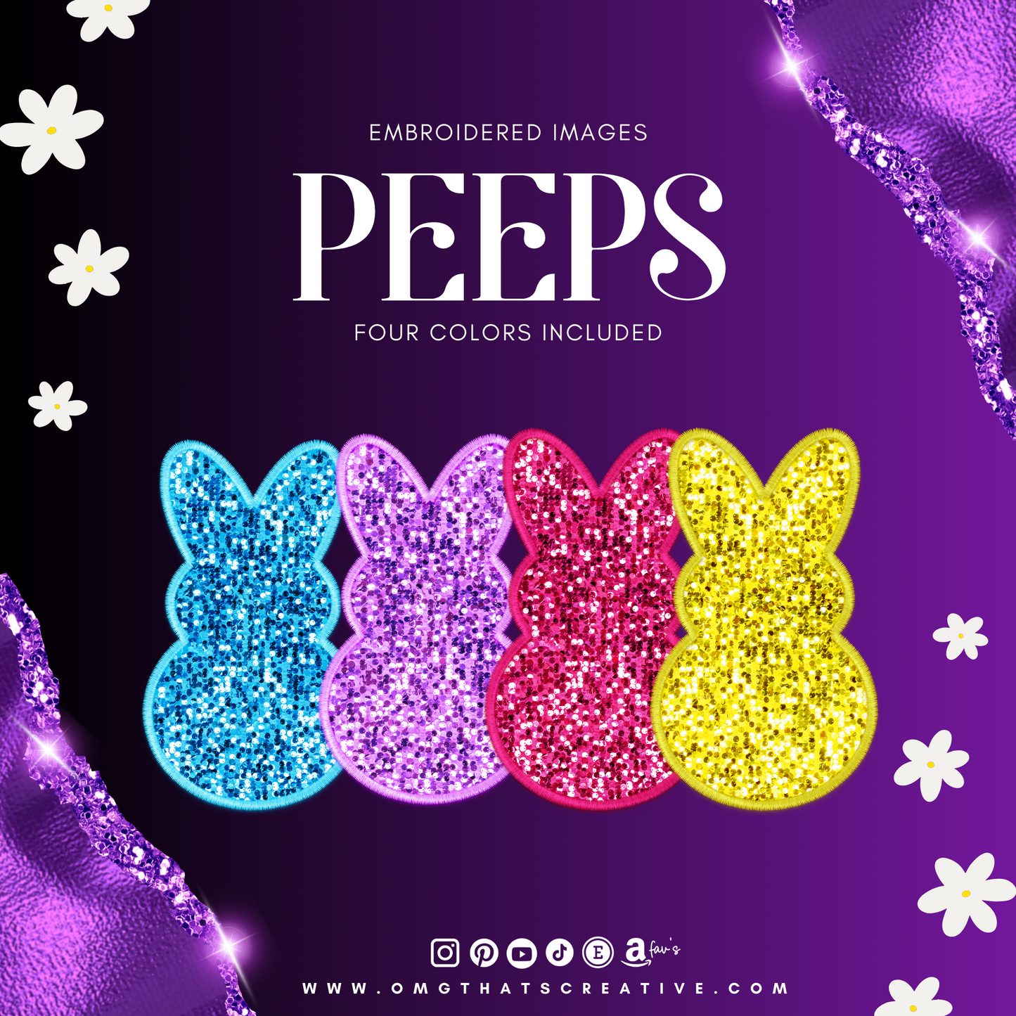 Peep's Embroidered Glitter Bundle