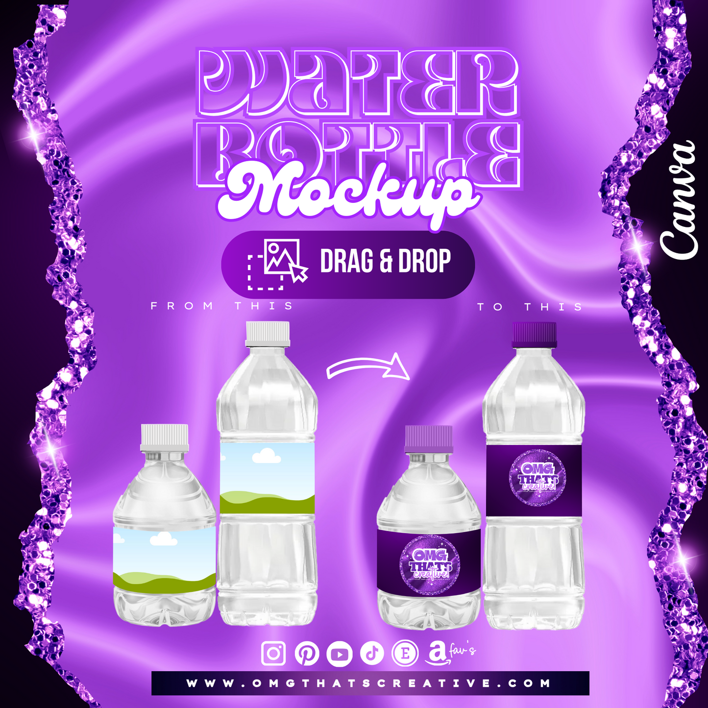 Water Bottle Mockup